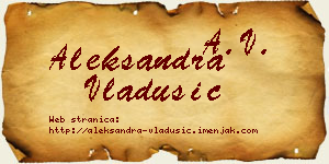 Aleksandra Vladušić vizit kartica